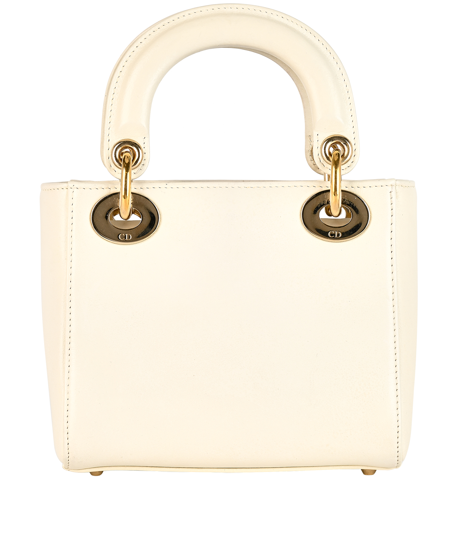 Mini Amour Lady Dior, &pound;1,900, Handbags, Cream/Red, Leather, Back view